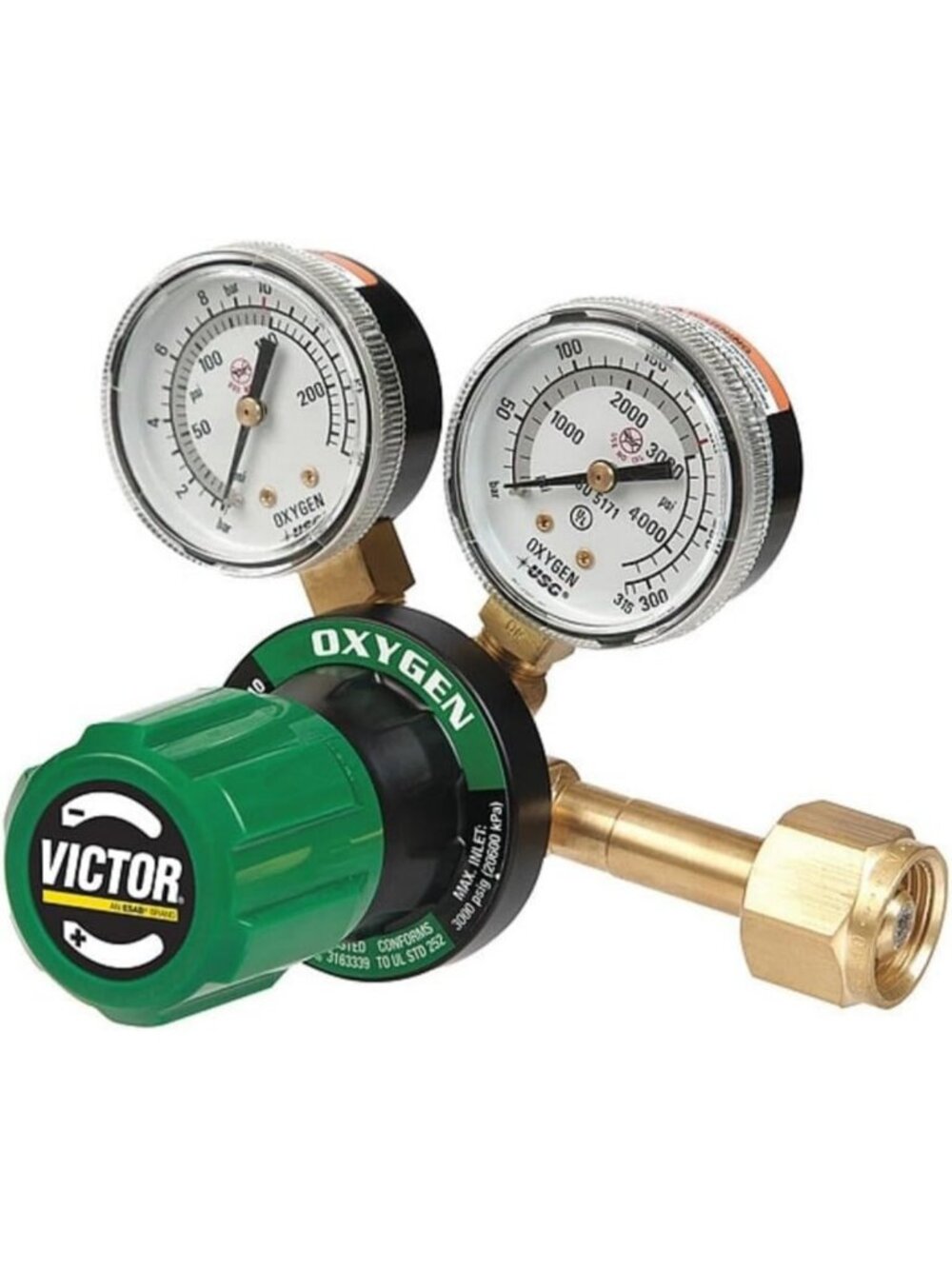 Oxygen Single Stage Regulator - 0.825" Inlet, 9/16" Outlet, High-Quality